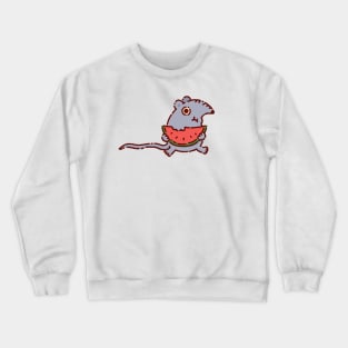 Rat with a watermelon Crewneck Sweatshirt